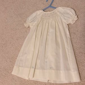 Beautiful Petit Ami hand embroidered smocked dress 3mo